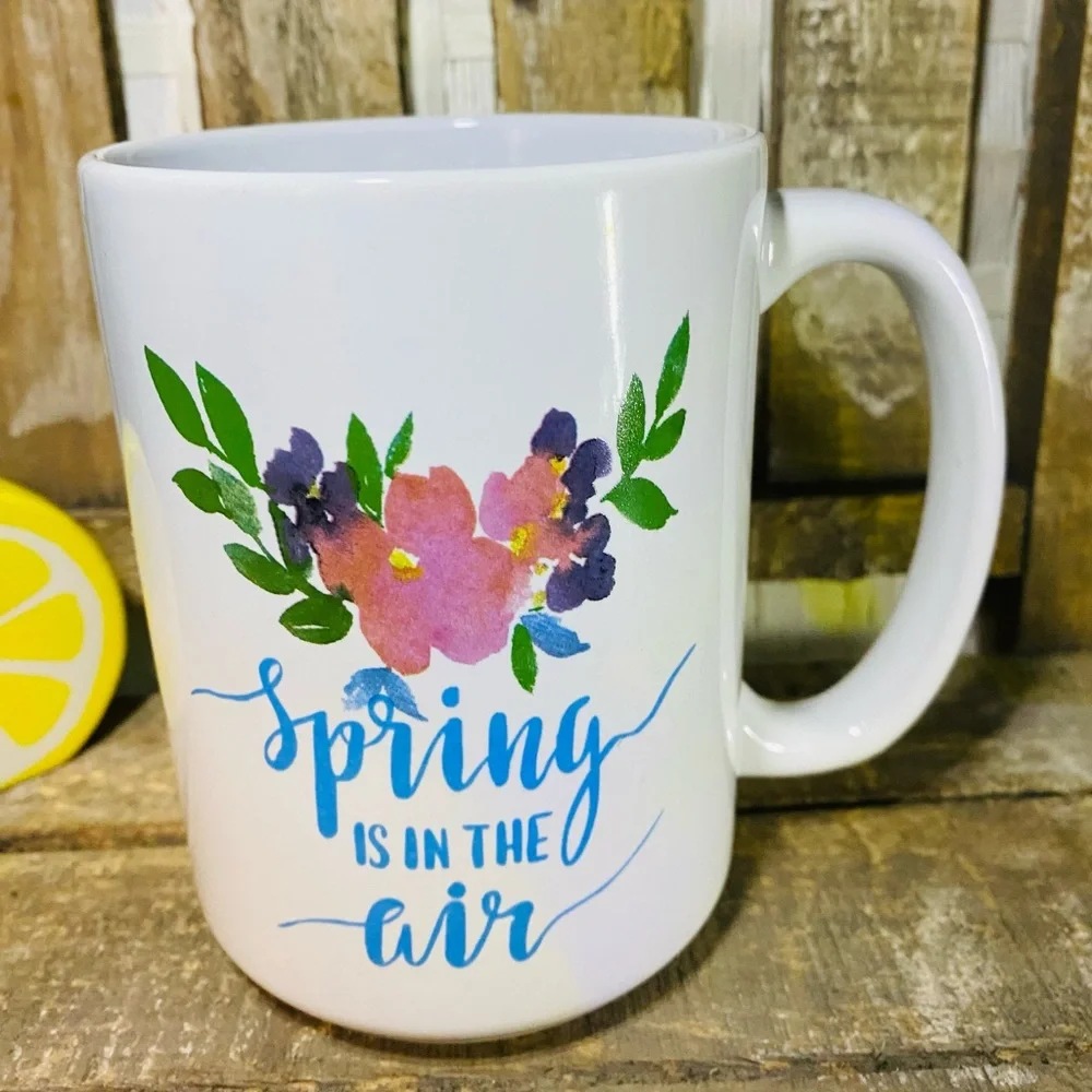 SPRING IS IN THE AIR ceramic mug double sided - Picture 1 of 6